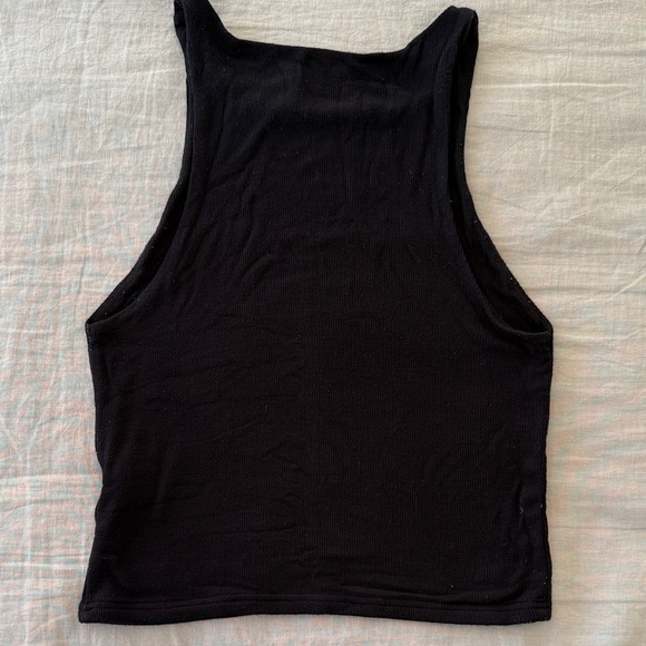 Carly Jean Los Angeles Double Lined Soft Ribbed Tank Top Black or Cream - Picture 7 of 13
